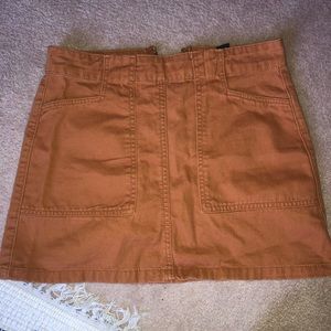 Orange jean skirt